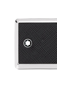 حزام جلدي مونت بلانك سافيانو أسود 30 مم