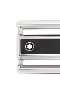 حزام جلدي قابل للعكس من مونت بلانك أسود/بني مقاس 30 مم مقطوع