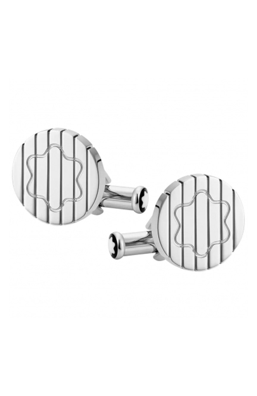 أزرار أكمام مونت بلانك من الفولاذ المعماري الأنيق