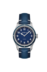 ساعة مونت بلانك 1858 أوتوماتيكية بمينا زرقاء