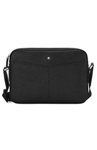 حقيبة Montblanc Sartorial Messenger ذات السحاب العلوي باللون الأسود