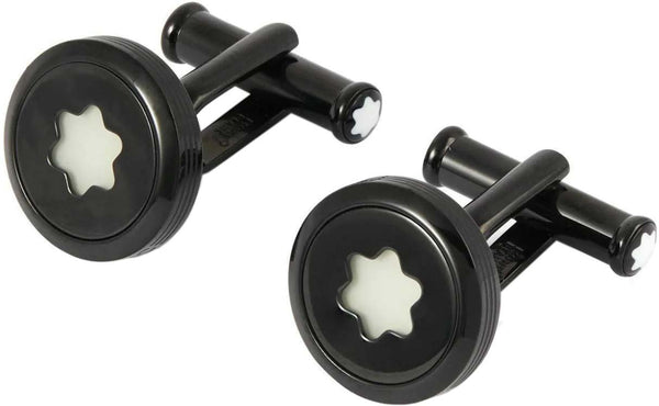 أزرار أكمام مون بلان ستارووكر بلاك كوزموس باللون الأسود