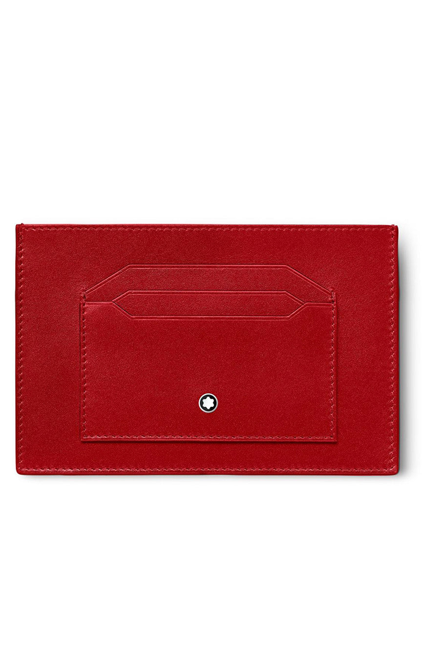 حامل بطاقات مونت بلانك مايسترستاك 6cc أحمر