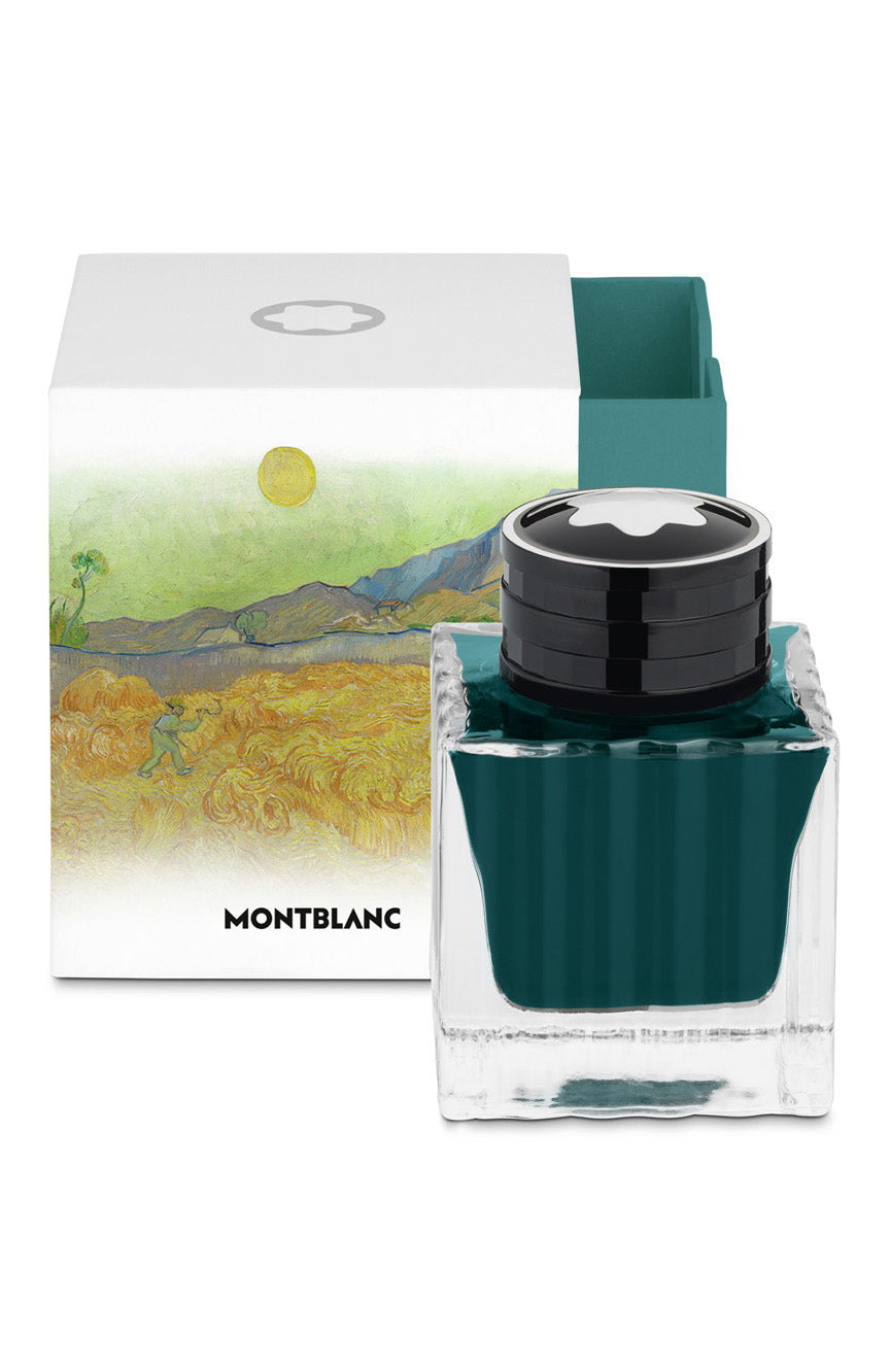 زجاجة حبر مون بلان 50 مل فيروزية اللون تكريمًا لفنسنت فان جوخ