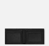 محفظة Montblanc Sartorial 6cc ذات جيبين للعرض باللون الأسود