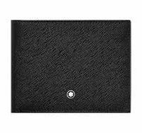 محفظة Montblanc Sartorial 6cc ذات جيبين للعرض باللون الأسود