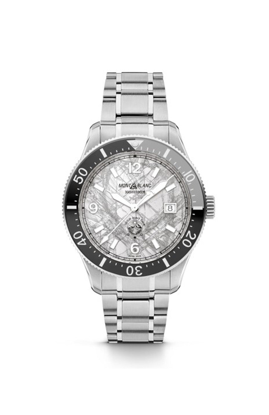 ساعة مونت بلانك 1858 آيسد سي أوتوماتيكية بمينا رمادية وتاريخ