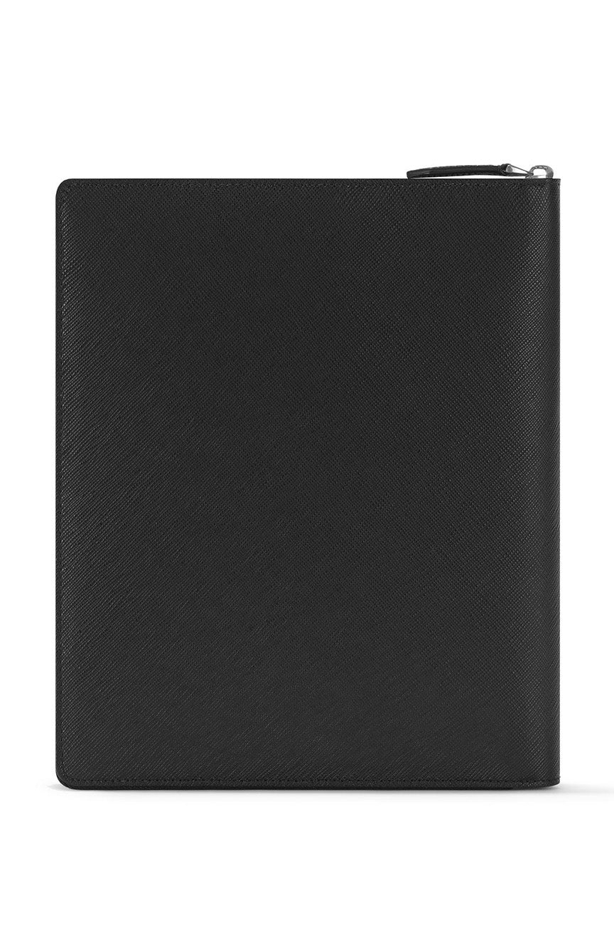 مجموعة حامل دفتر ملاحظات Montblanc Sartorial المزود بسحاب باللون الأسود