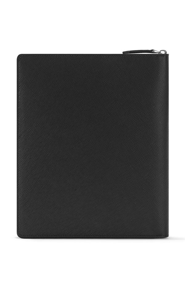 مجموعة حامل دفتر ملاحظات Montblanc Sartorial المزود بسحاب باللون الأسود