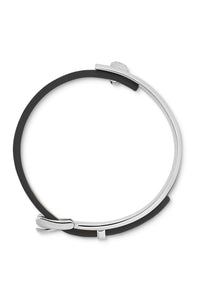 Montblanc Bracelet Steel and Grey Leather