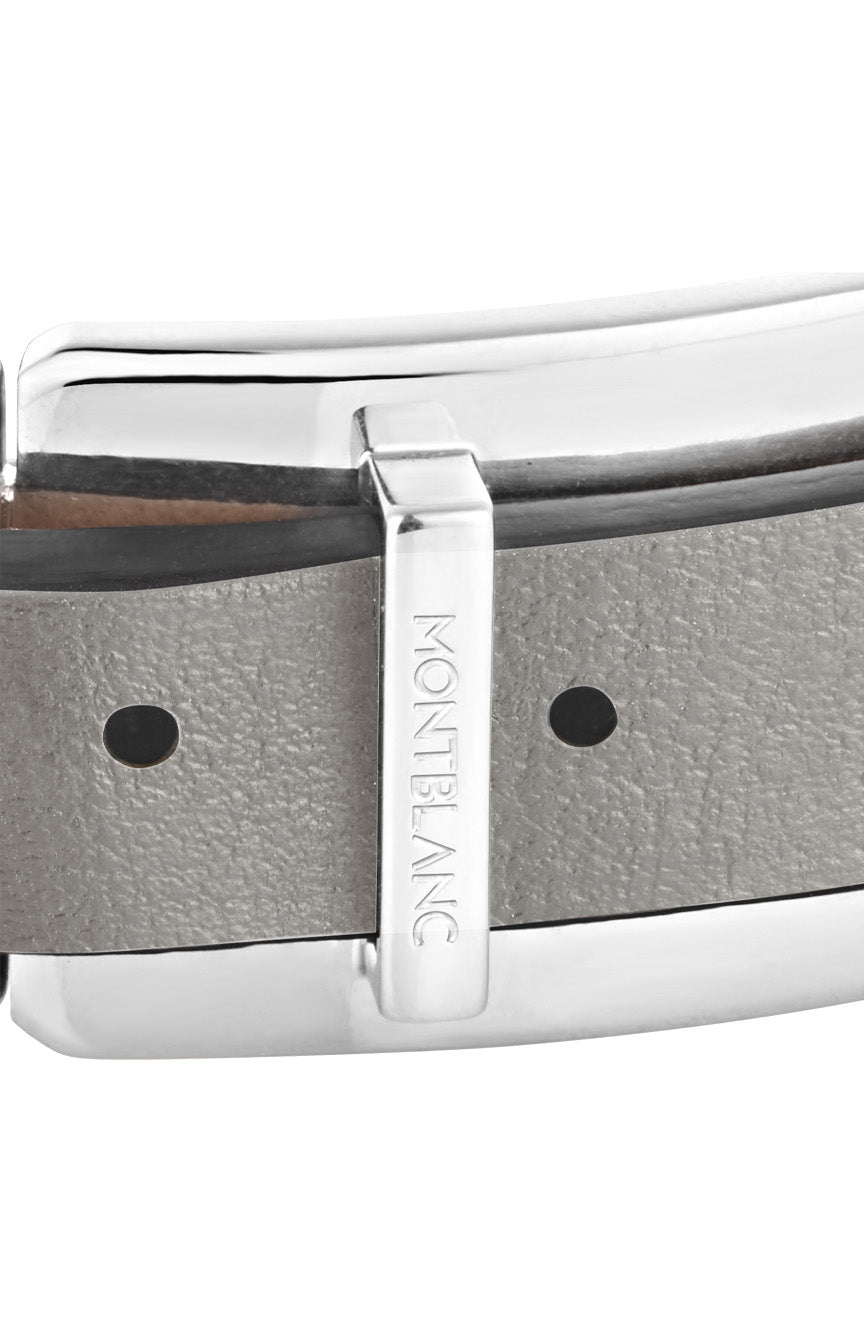 Montblanc Bracelet Steel and Grey Leather