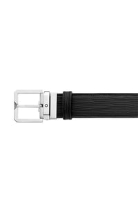 حزام جلدي مربع من مونت بلانك أسود مقاس 35 مم