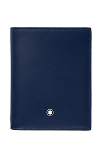 محفظة مون بلان ميسترستوك كومباكت 6 سي سي باللون الأزرق