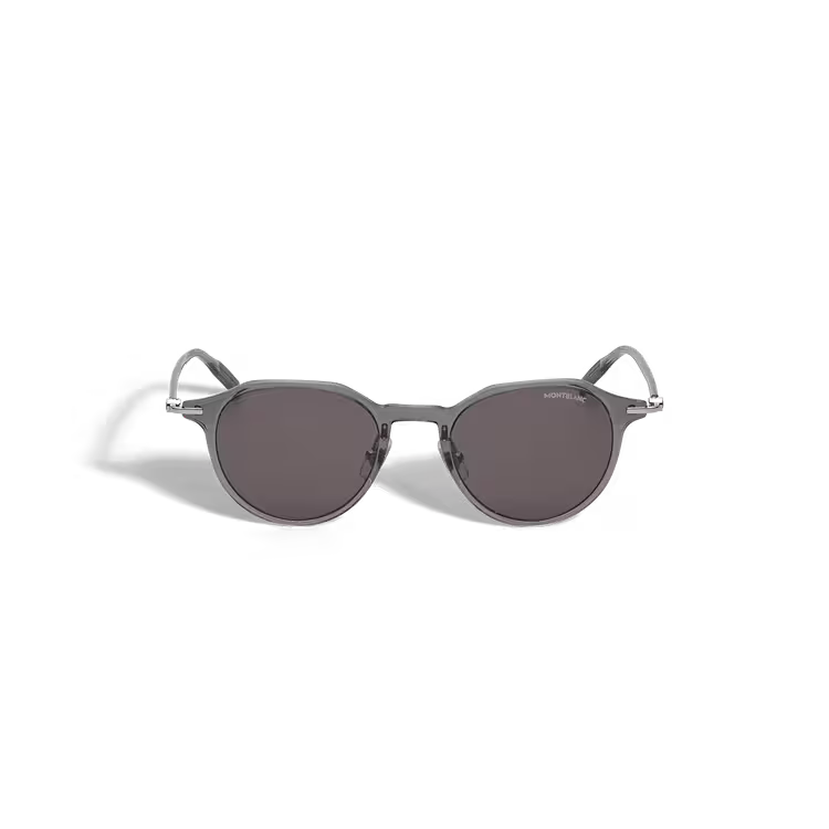 Montblanc Round Sunglasses With Grey Injection Frame