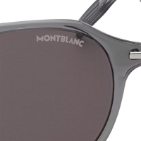Montblanc Round Sunglasses With Grey Injection Frame