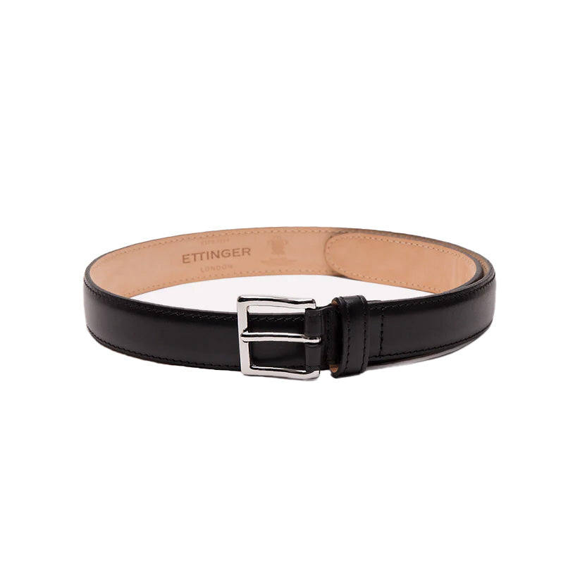 Ettinger Mens Waxy Leather Belt 30Mm  100Cm  Black