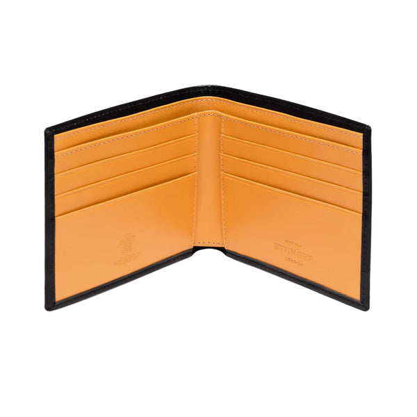 Ettinger Bridle اخفاء المحفظة طي W. 6 ج/ج أسود/لندن تان