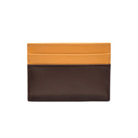 Ettinger Bridle إخفاء شقة حالة بطاقة الائتمان الجوز/لندن تان