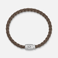 Montblanc Bracelet Steel 3 rings Meisterstuck collection in mastic leather