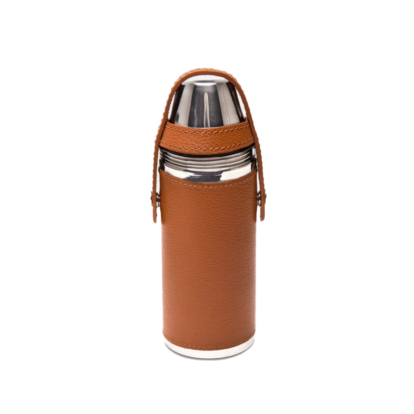 Ettinger Capra 8Oz Hunter Flask With 4 Cups Tan