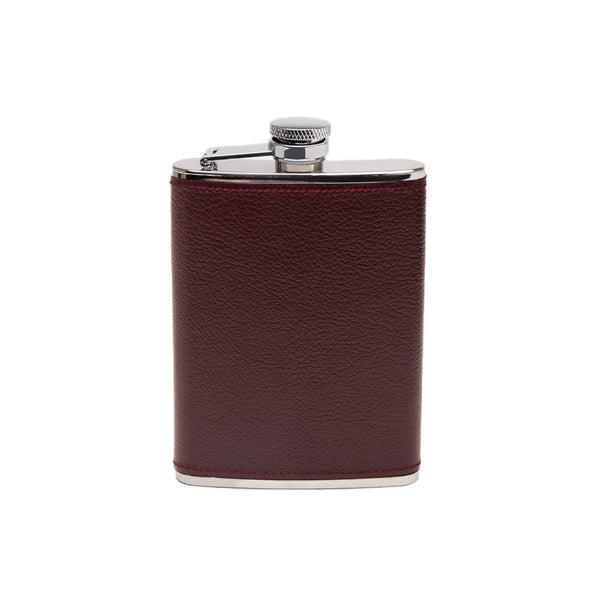 Ettinger Capra 6Oz Captive Top Hip Flask Bordeaux