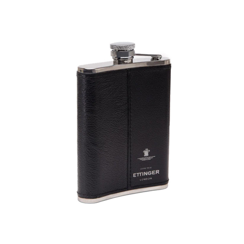 Ettinger Capra 6Oz Captive Top Flask W. Funnel Black