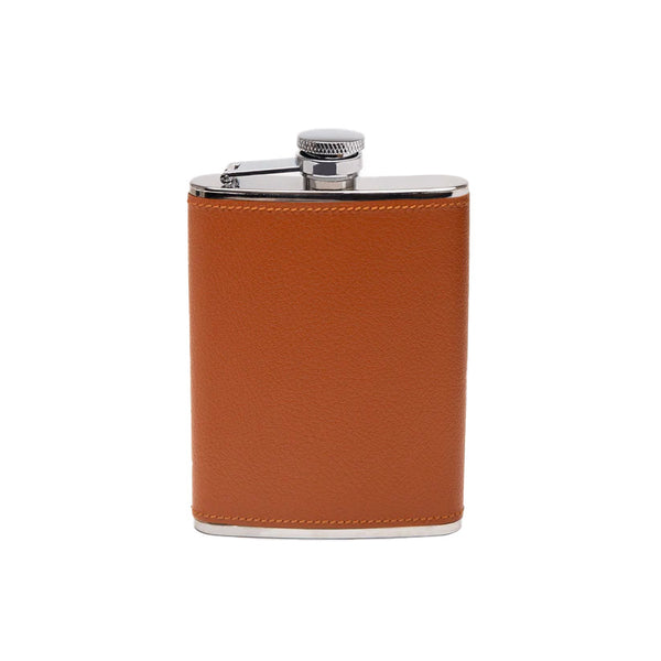 Ettinger Capra 6Oz Captive Top Hip Flask Tan