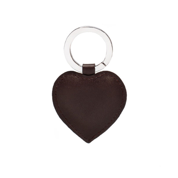 Ettinger Lifestyle Heart Key Fob Chestnut/Silver