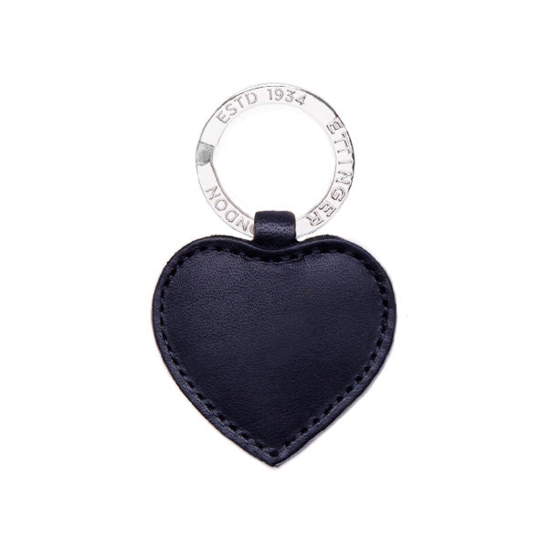 Ettinger Lifestyle Heart Key Fob Navy/Silver