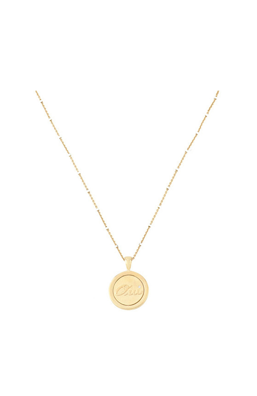 Babette Wasserman Twisting Oui Non Necklace, Gold