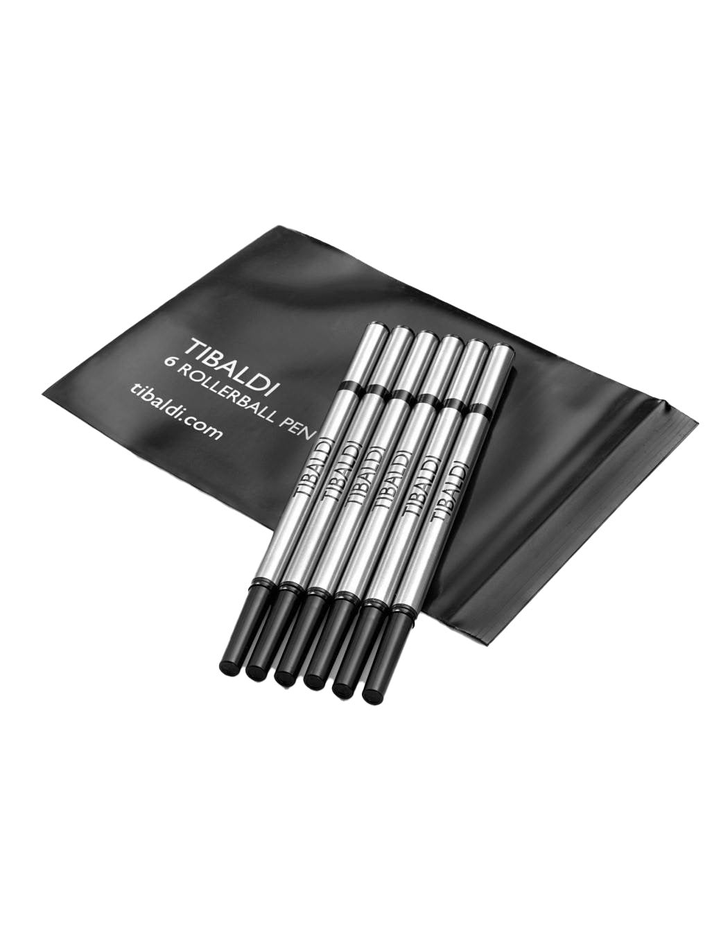 Tibaldi Pack of 6 Rollerball Pen Refills - 6 Black