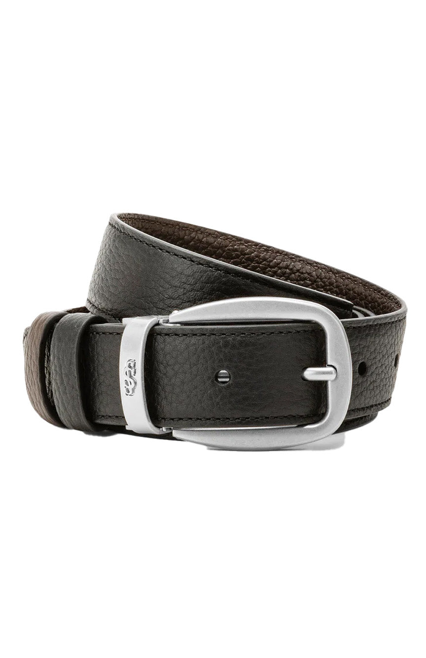 Serapian Reversible Belt Cachemire Black/Espresso