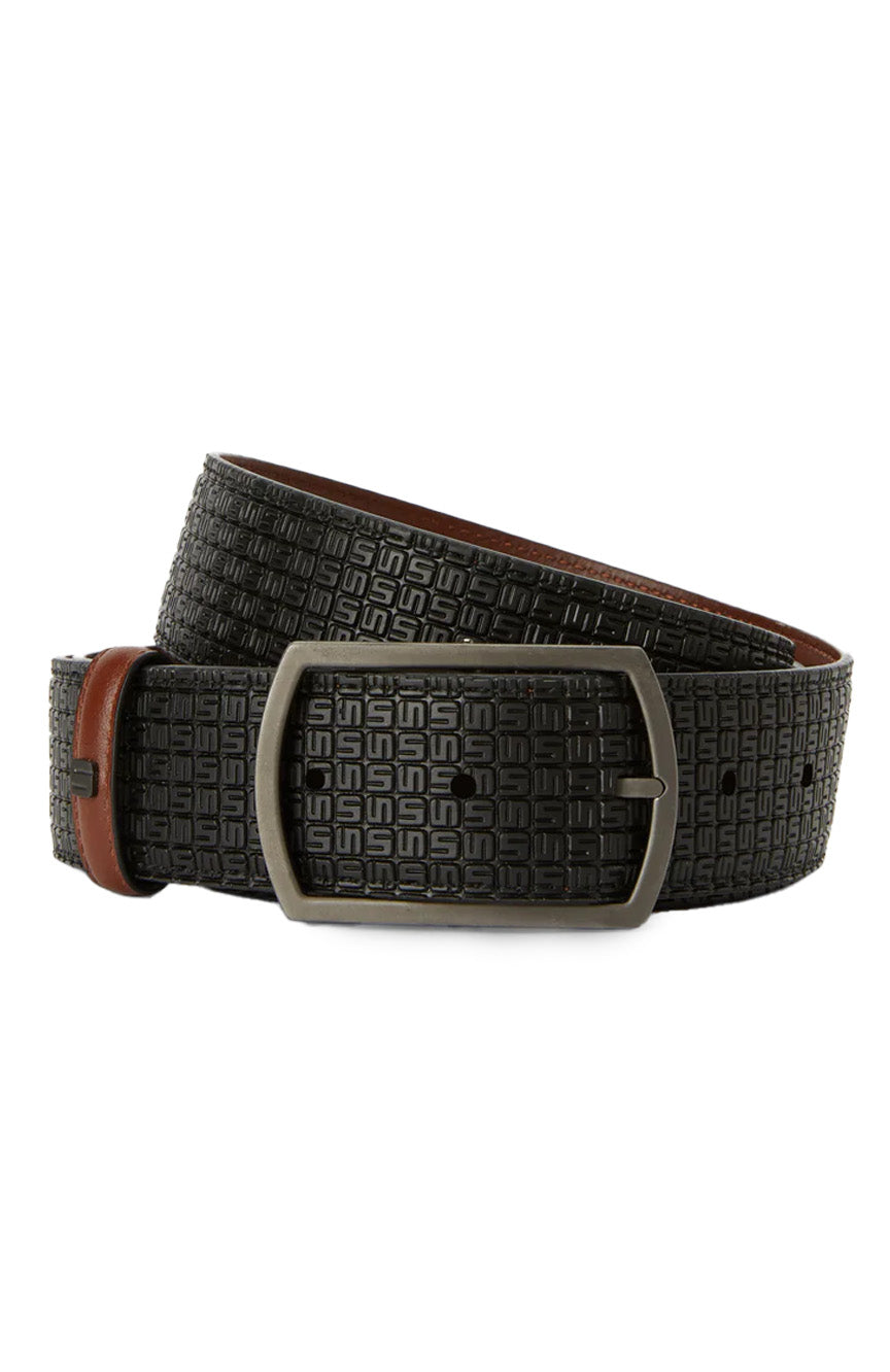 Serapian Reversible Belt Stepan 72 Black/Cuoio