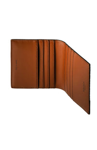 Serapian  Foldable Card Case Stepan 72 Black/Cuoio