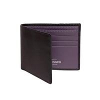 Ettinger ستيرلينج Billfold Wallet W. 6 ج/ج أسود/أرجواني
