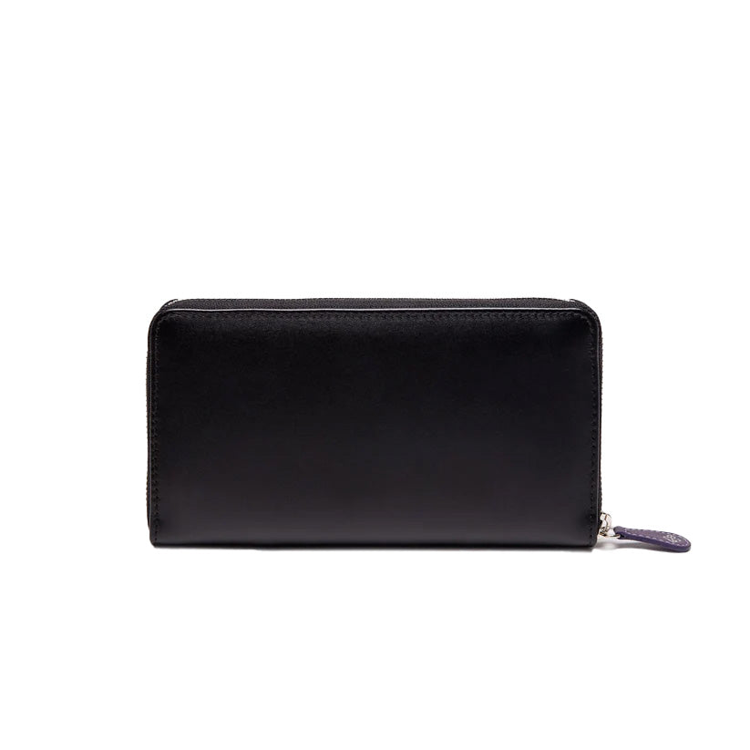 Ettinger Sterling Large Zip-Around Purse Black/Purple
