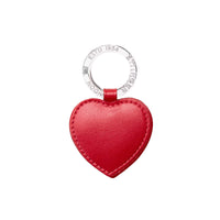 Ettinger Sterling Heart Key Fob Red