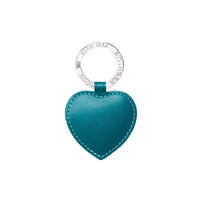 Ettinger Sterling Heart Key Fob Turquoise