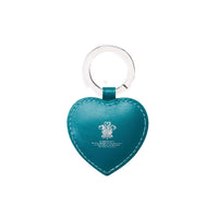 Ettinger Sterling Heart Key Fob Turquoise