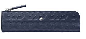 حقيبة أقلام Montblanc Meisterstuck Selection 1 حول العالم في 80 يومًا باللون الأزرق