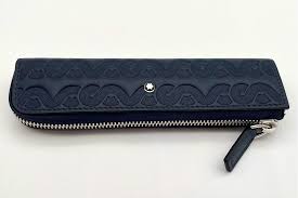 حقيبة أقلام Montblanc Meisterstuck Selection 1 حول العالم في 80 يومًا باللون الأزرق