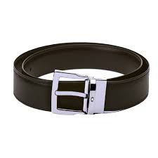 حزام جلدي قابل للعكس من مونت بلانك أسود/بني مقاس 30 مم