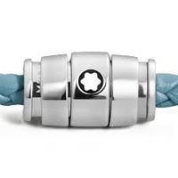 Montblanc Bracelet Steel 3 rings, Smoky Blue, 63