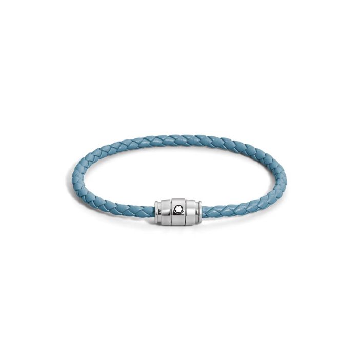 Montblanc Bracelet Steel 3 rings, Smoky Blue, 63