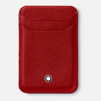 محفظة بطاقات Montblanc Sartorial 2cc MagSafe باللون الأحمر